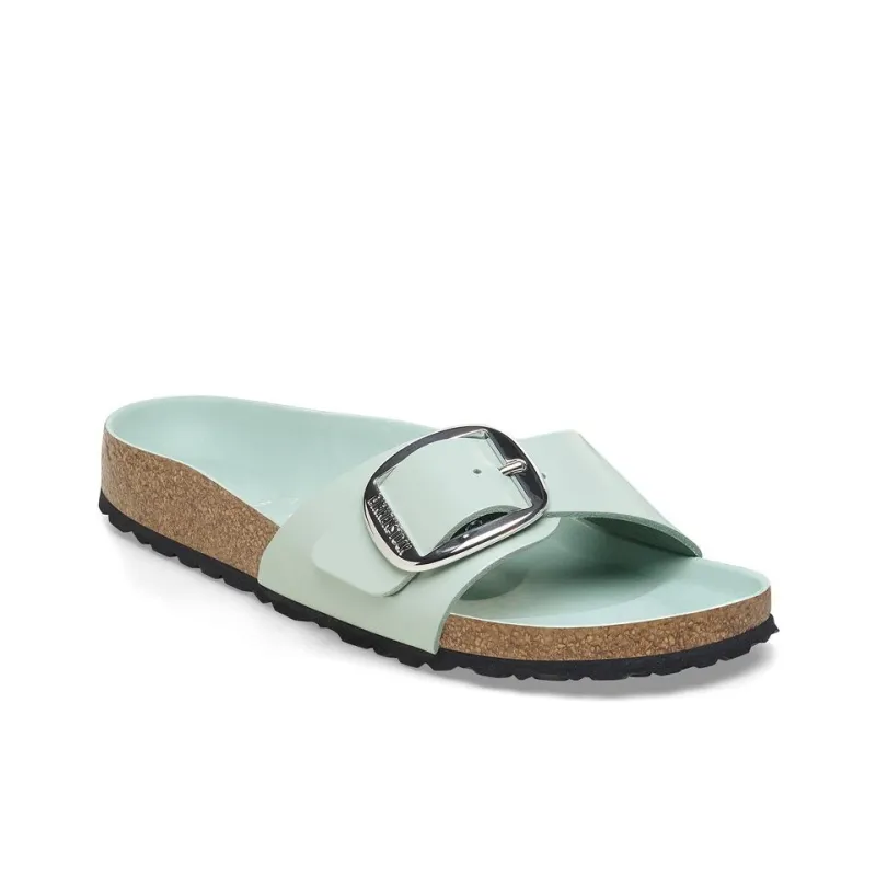 Birkenstock Madrid Big Buckle Series EVA Slip-Resistant Slide Slippers Women's Surfing Green Regular-1