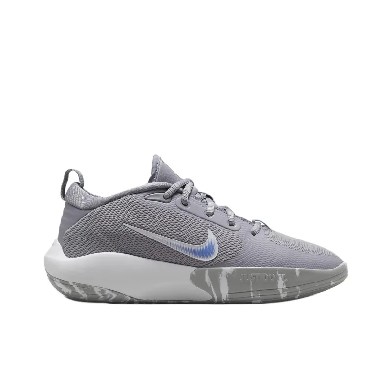 Nike ISOFLY Anti Slip Wear Resistant Low Top Children's Basketball Shoes Gray Teenagers-1
