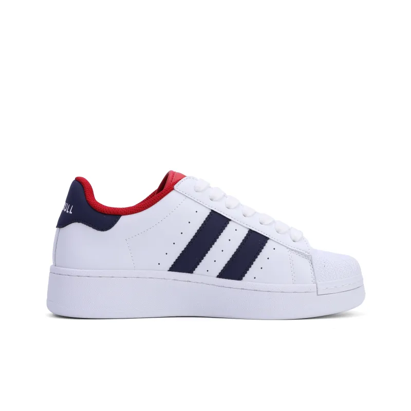 GLO BULL Skateboard Shoes Unisex Low Top White Blue Red-1