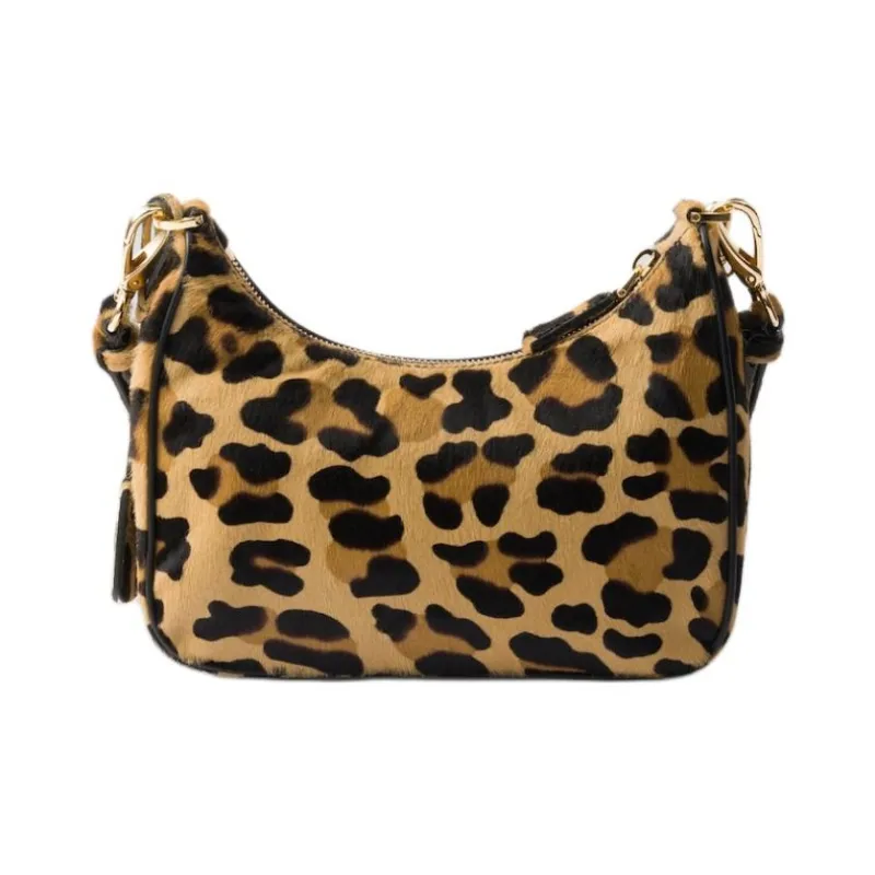 PRADA Re Edition Leather Shoulder Bag Handbag Shoulder Bag Mini Women's Honey-3