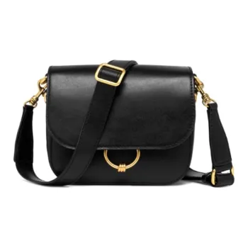 GIANNI CHIARINI Leather Crossbody Bag Shoulder Bag Women's Black