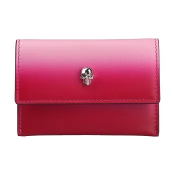 Alexander McQueen Leather Wallet Women's Red