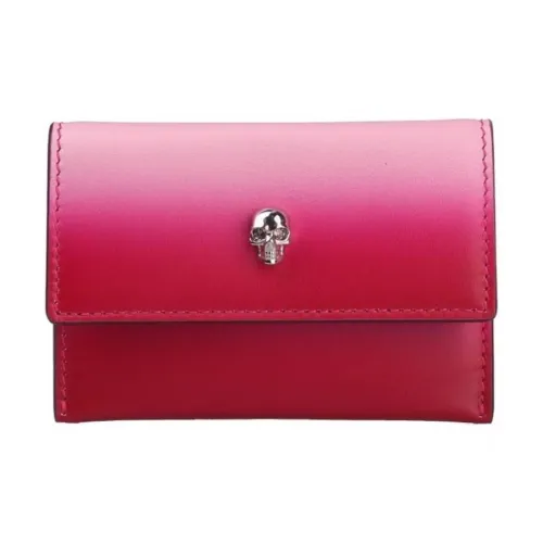 Alexander McQueen Leather Wallet Women's Red