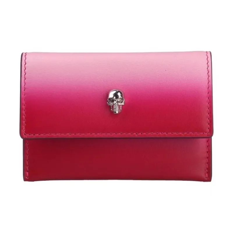 Alexander McQueen Leather Wallet Women's Red-0