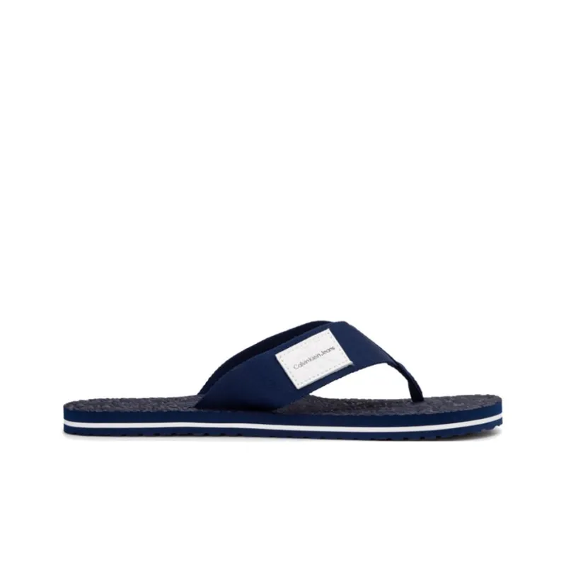 CKJ CALVIN KLEIN JEANS Rubber Sole Flip Flops Men's Blue-1