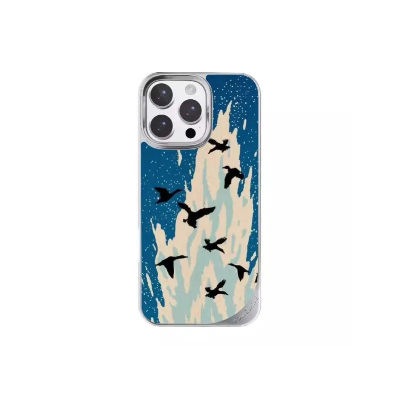 LANWK Glass Material Leap Coast Phone Case Compatible With Apple IPhone 14/15/16/Pro/Pro Max Magnetic Impact Resistant-5