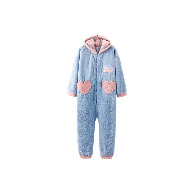 FENTENG Home Onesies Women's Purple Blue-0