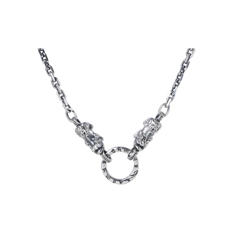 JINLUWANG 925 Sterling Silver Necklaces Unisex-0