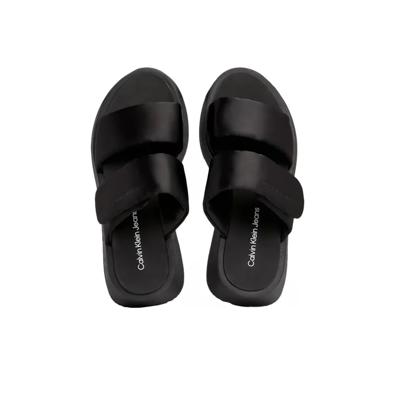 CKJ CALVIN KLEIN JEANS Slide Slippers 4.5cm Women's Black-4