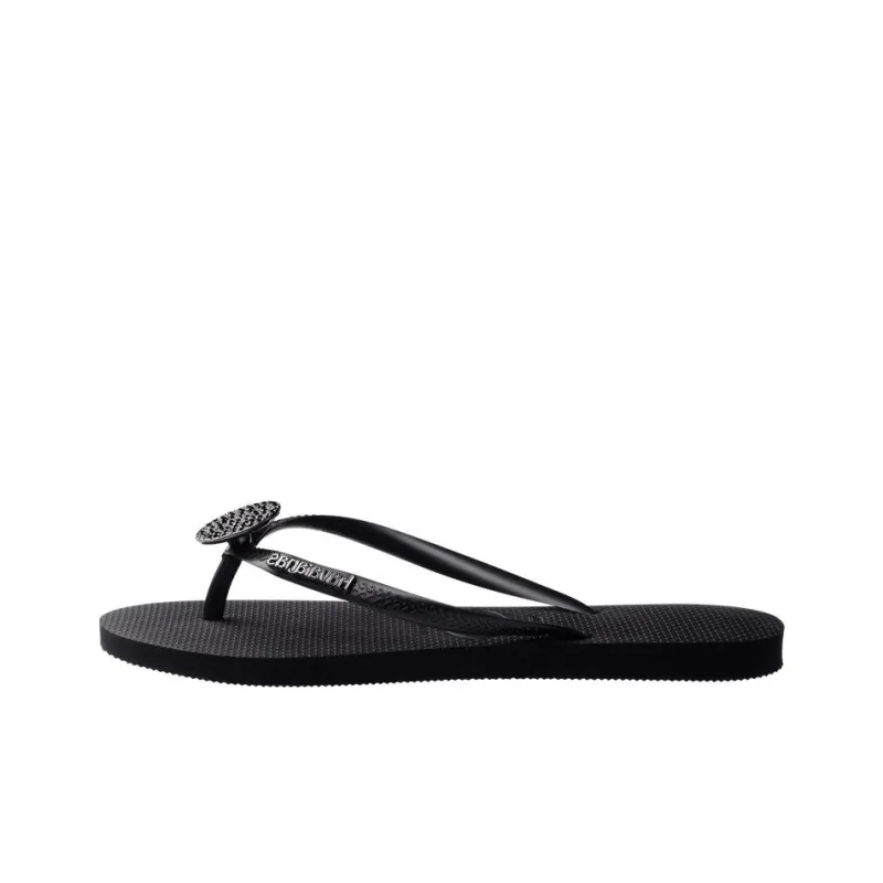 Havaianas Slim Rubber Sole Slip-Resistant Flip Flops Women's Black-0