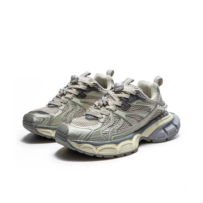 MQ Shock Absorbers With Slip Resistant Features Low Top Chunky Sneakers Women's-7