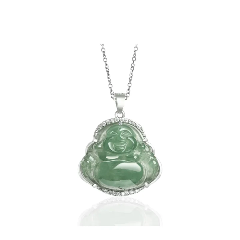 Double Happiness Gift Glutinous Jade Necklaces Women's-0