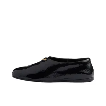 PRADA Patent Casual Single Shoes Women's Black
