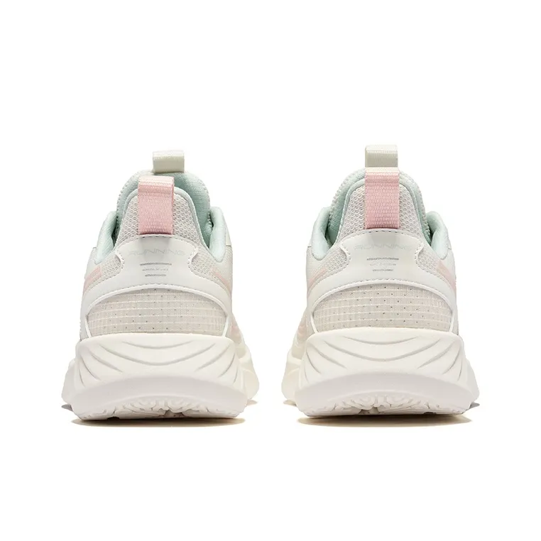 Erke Cushioning Rebound Low-Top Running Shoes Women's Ivory Pink-4