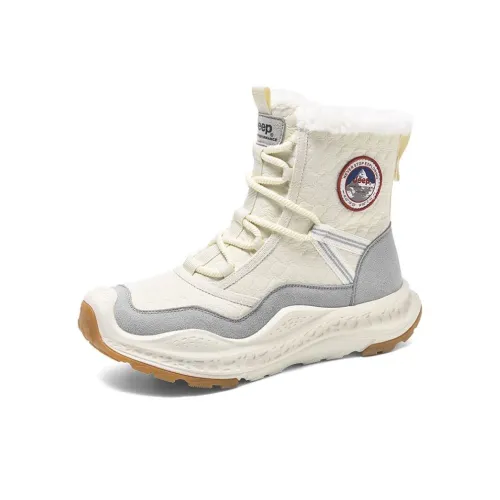 Jeep Short Snow Boots Men's Ecru