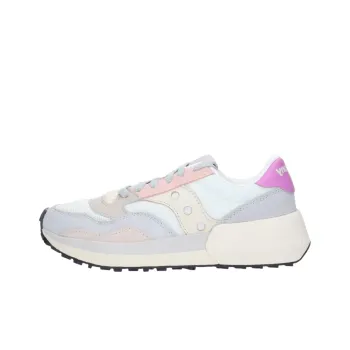Saucony Jazz Cushioning Slip Resistant Low Top Casual Shoes Women's White Gray Pink