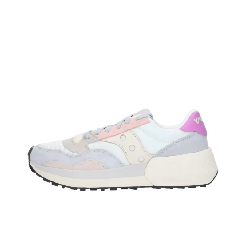 Saucony Jazz Cushioning Slip Resistant Low Top Casual Shoes Women's White Gray Pink-0