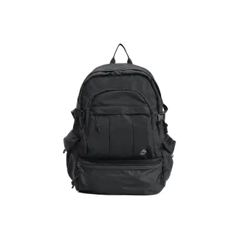 MYEDITION Water Repellent Fabric Backpack Computer Backpack Students Backpack Unisex Black/Brown
