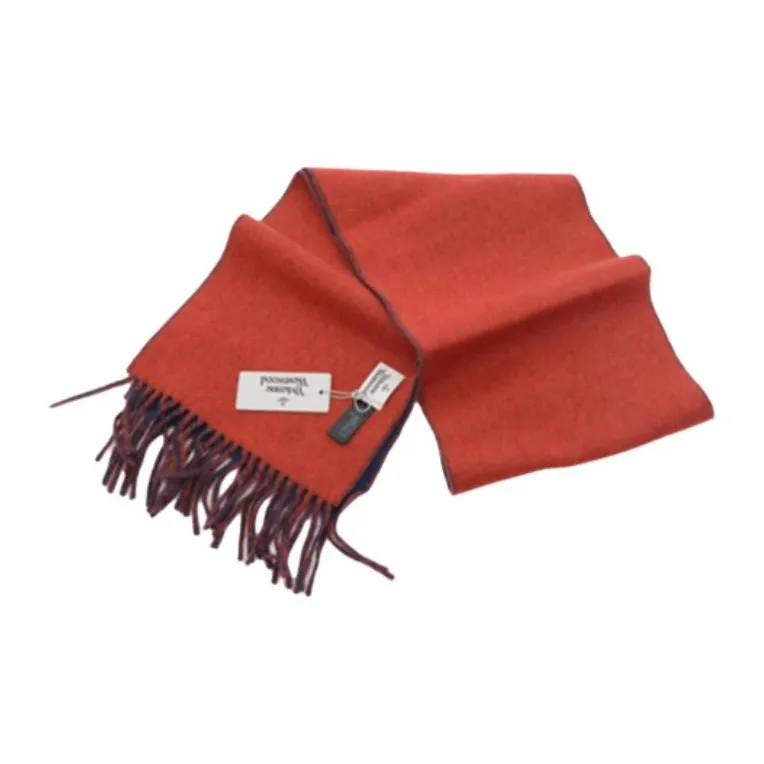 Vivienne Westwood Wool Knit Scarves Unisex Marine Blue-5