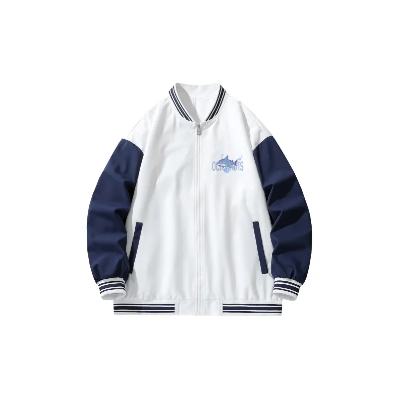 Small Columns Under The Sea Baseball Jacket Unisex-6