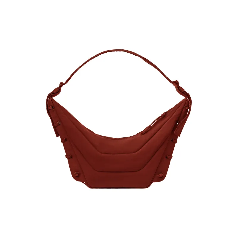 Lemaire Nylon With Canvas Gaming Bag Handbag Shoulder Bag Medium Size Unisex Cherry Mahogany-5