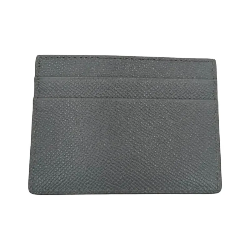 Burberry Cowhide Leather Card Holder Men's Gray-1