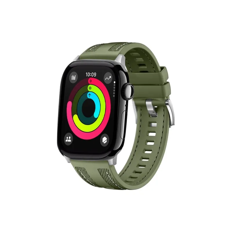 IBOANN Watch Band Apple Compatibility Nylon, Silicone Material-5