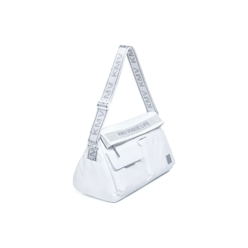 KMV Polyester Gym Bag Medium Size Unisex Black/White/Gray-11