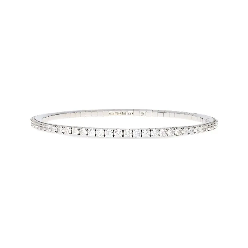 Roberto Demeglio 18kt White Gold Stretch Diamond Tennis Bracelet-0