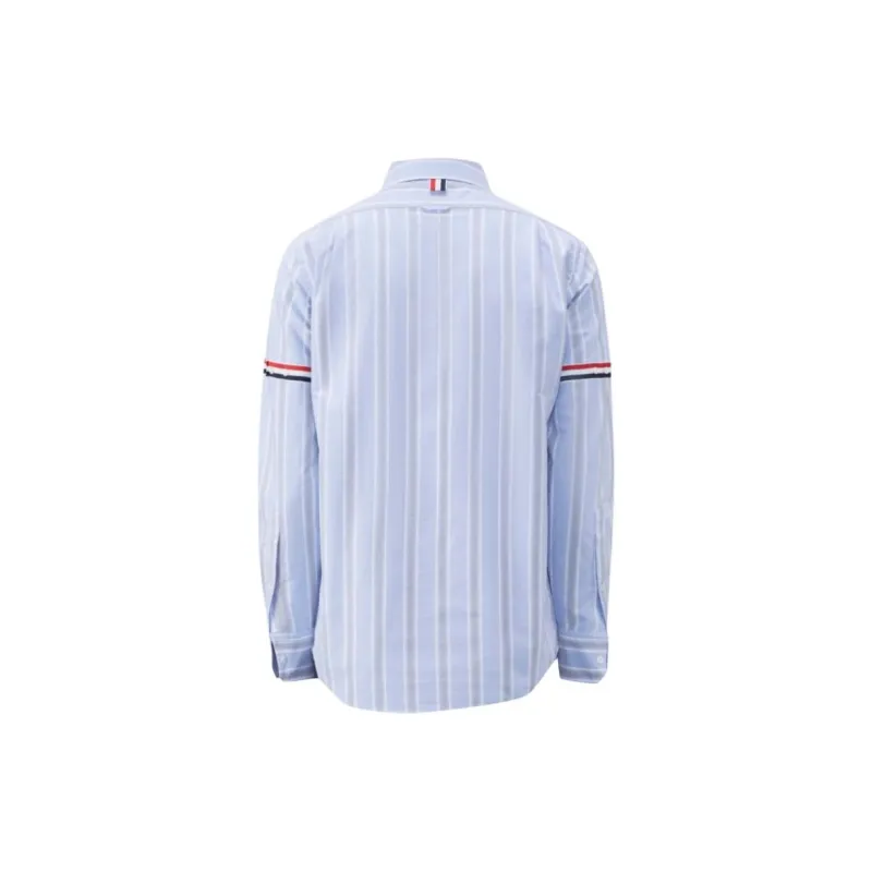 THOM BROWNE Stripe Detailed Button-Up Shirt-1