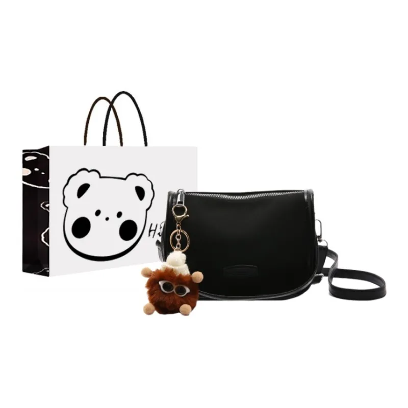 NX DOUGHNUT PU Shoulder Bag Crossbody Bag Women's Brown Khaki Leopard Print Black Leopard Print-2