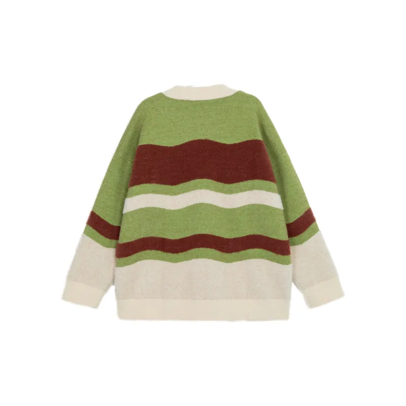B.Duck Sweater Women's Green Brown-1