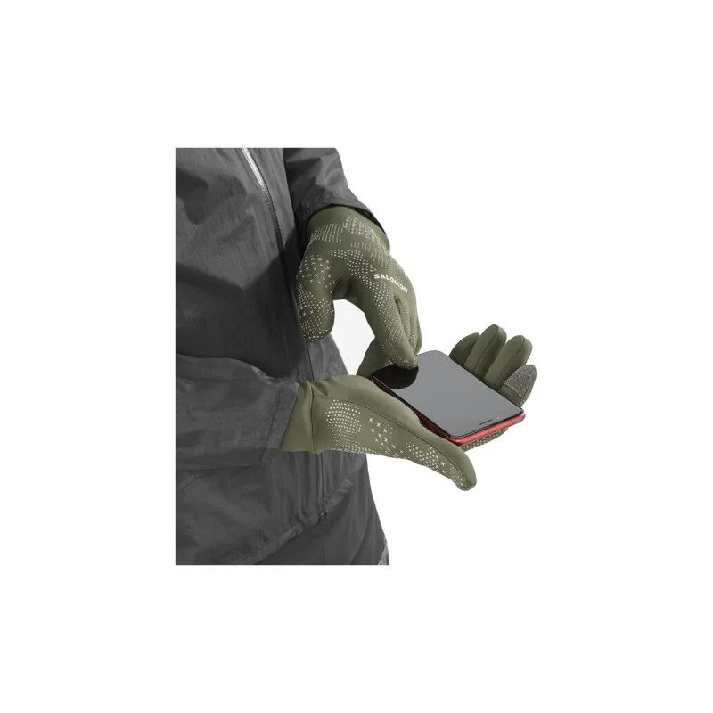 SALOMON Polyester Gloves Unisex Green-2