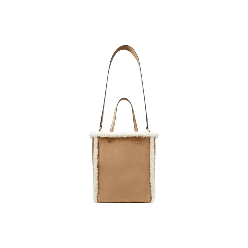 Jimmy Choo Suede Tote Bag Shopping Bag Shoulder Bag Crossbody Bag Handbag Medium Size Women's Natural-2