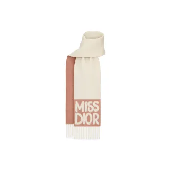 DIOR Cashmere Knit Scarves Women's Pink