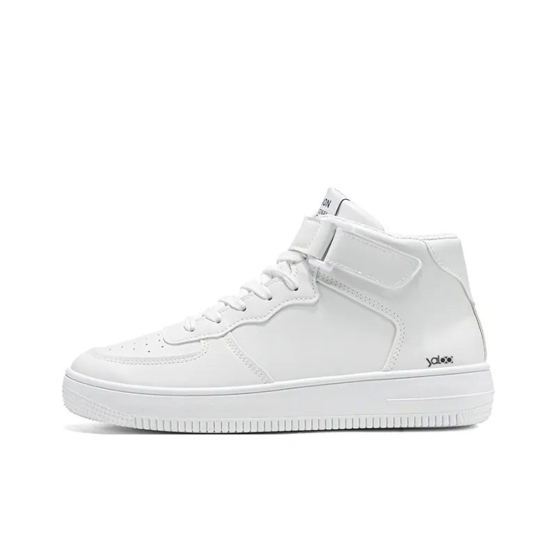 Yalu Coverage Cushioning High Top Skateboard Shoes Men's White-0