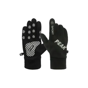 PEAK Polyester Elastane Gloves Unisex Black/Gray/Pink