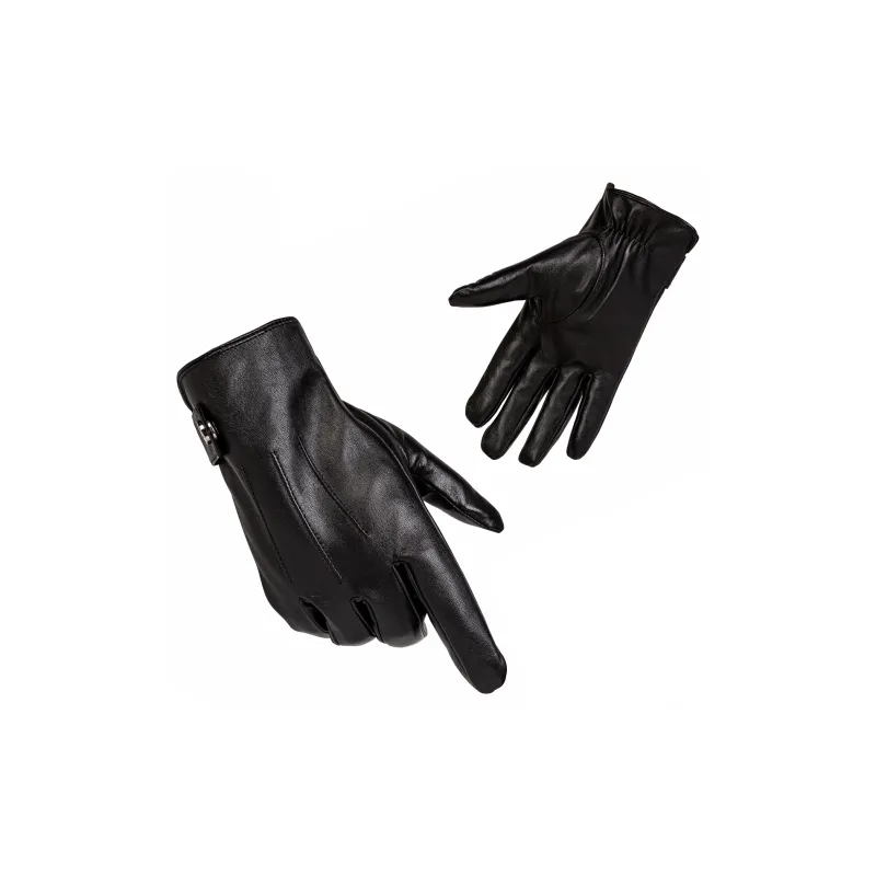 Shanghai Story Sheepskin Knit Gloves Men's Black Gift Box Set-21