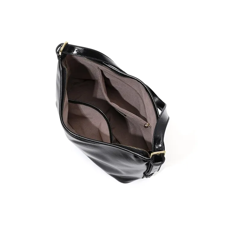 Simvay Clos PU With Synthetic Leather Tote Shoulder Bag Large Size Women's Black/Coffee-5