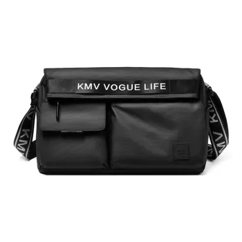KMV Polyester Gym Bag Medium Size Unisex Black/White/Gray