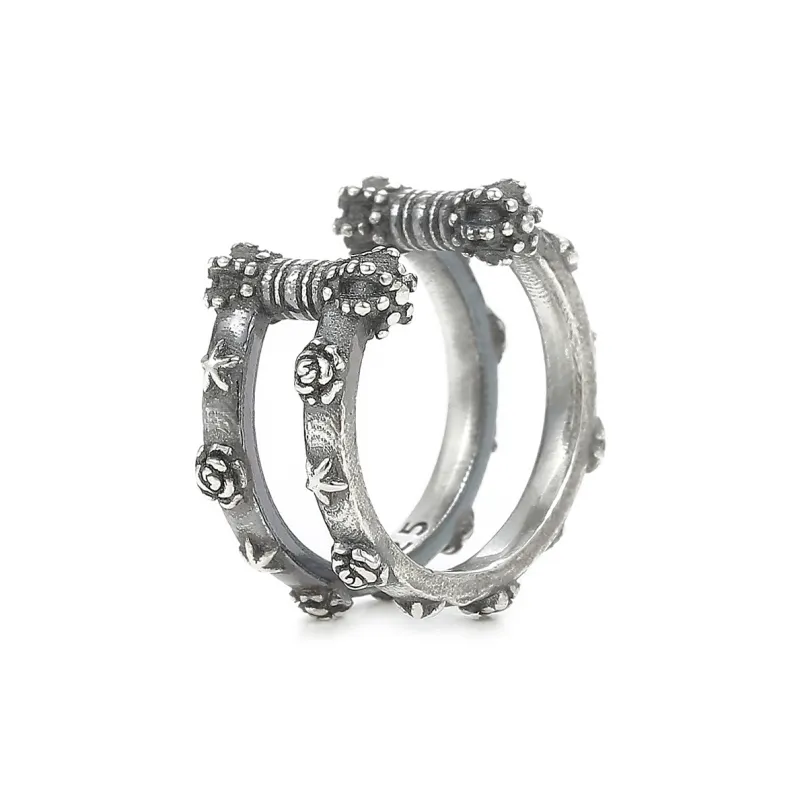 Yamagata S925 Silver Clip On Earrings Men's-7