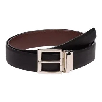 PRADA Saffiano Reversible Leather Belt