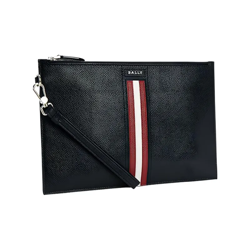 BALLY TENERY.LT Striped Zipped Clutch Bag-2