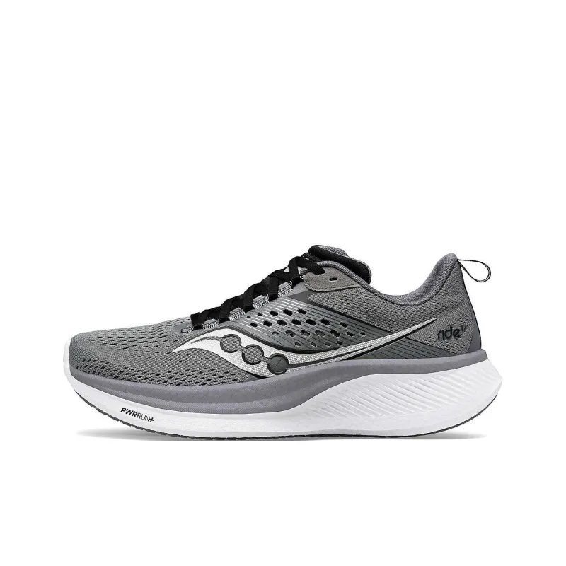 Saucony RIDE 17 Anti-Slip Wear-Resistant Low-Top Running Shoes Men's Gray-0
