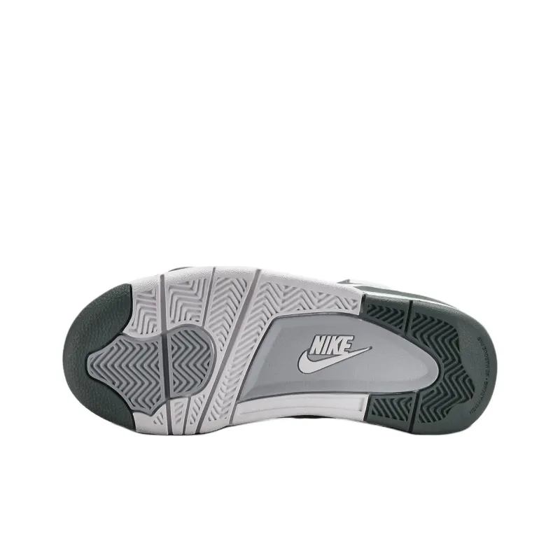 Nike Air Flight 89 Abrasion Resistant High Top Children's Basketball Shoes White Green Unisex-5