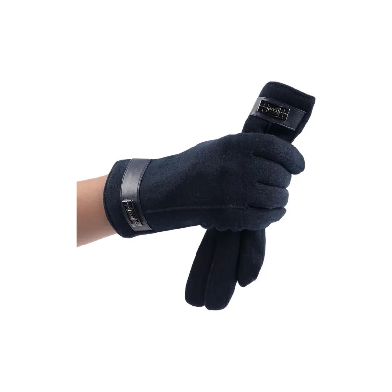 H YXIANG Wool Knit Gloves Men's-13
