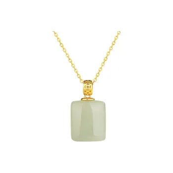 Andaozi Hetian Jade Necklaces Green Jade Women's
