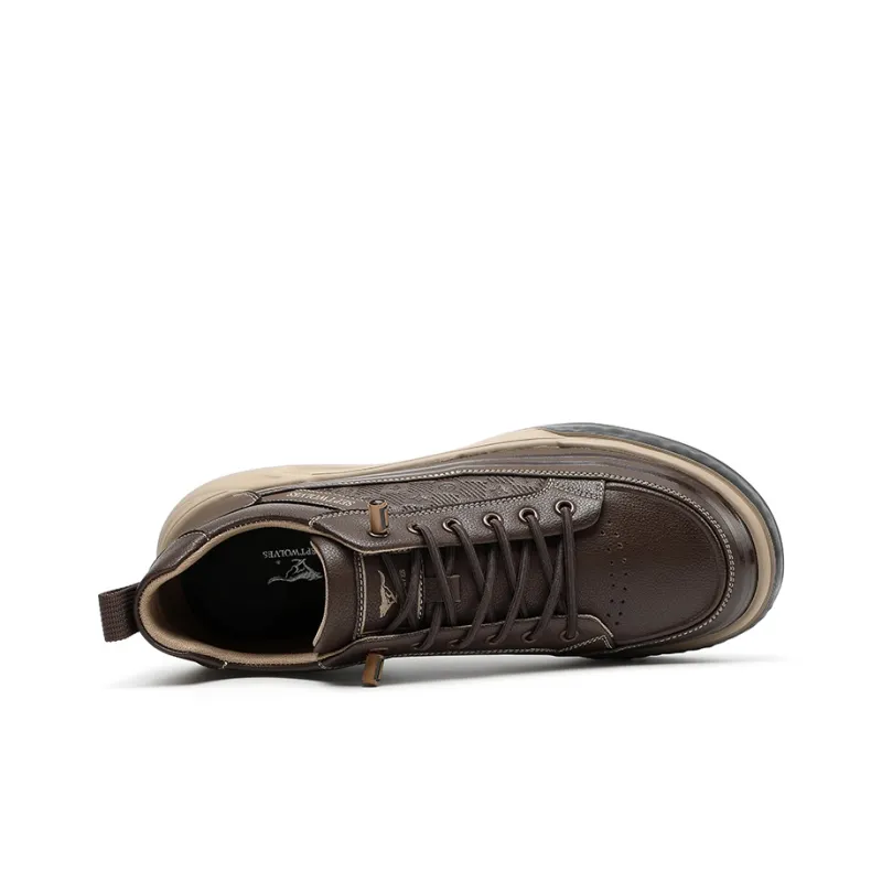 SEPTWOLVES Low Top Casual Shoes Men's Black HD-7