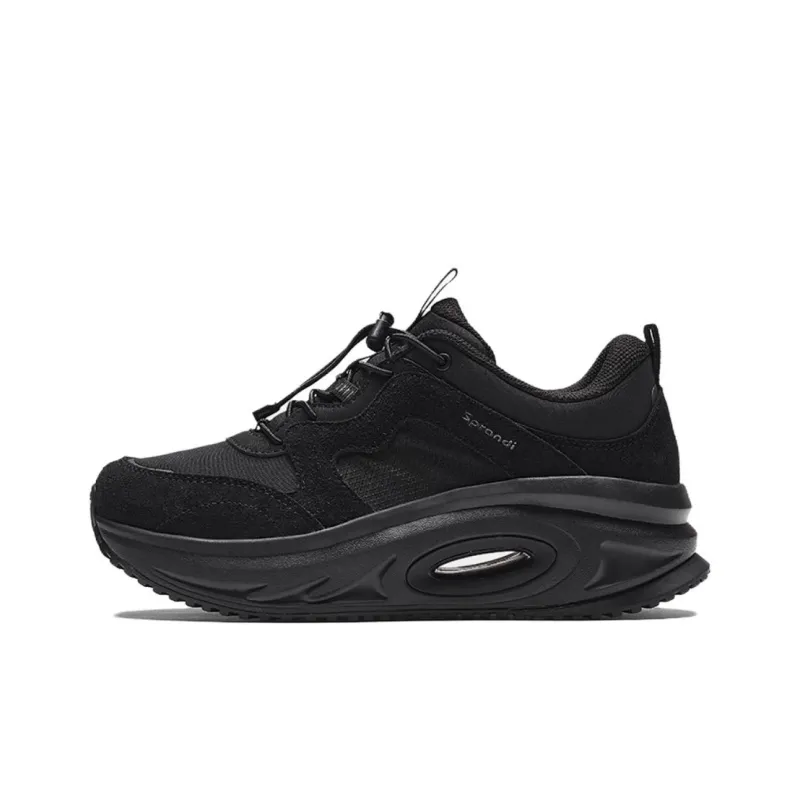 Sprandi Dome Anti Slip Wear Resistant Low Top Chunky Sneakers Women's Black-0