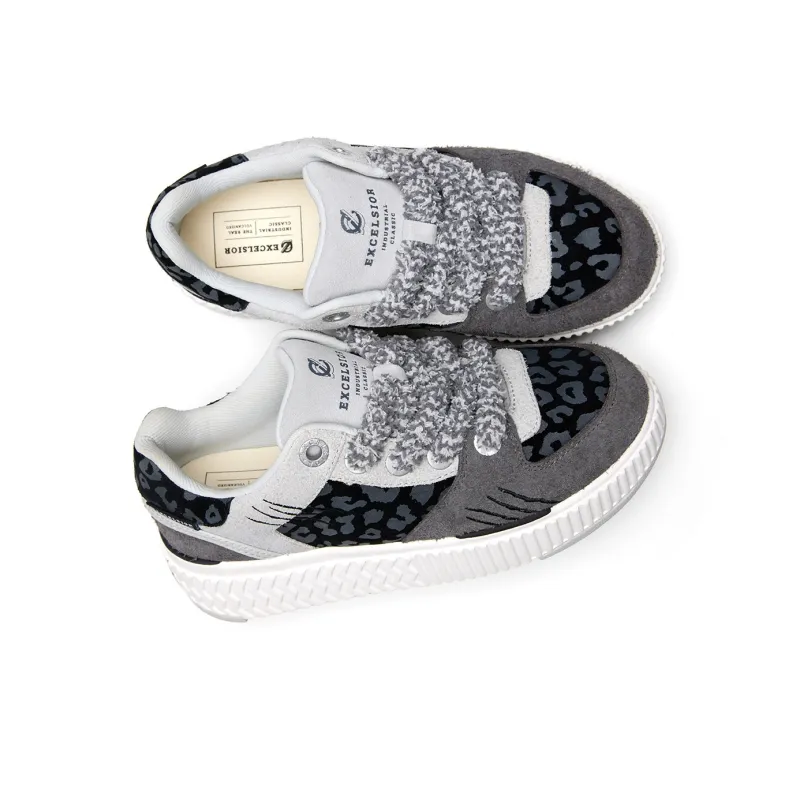 EXCELSIOR Low Top Skateboard Shoes Women's Black Panther Twilight Black-2